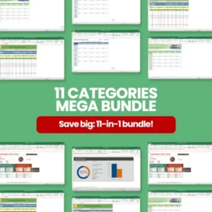 Combo of 1000 Predesigned Excel Sheets